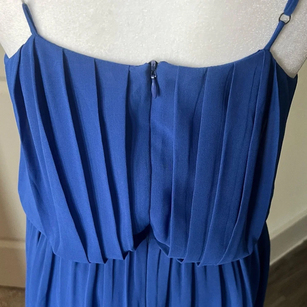 Sandro cobolt Blue adjustable spaghetti strap Midi Dress